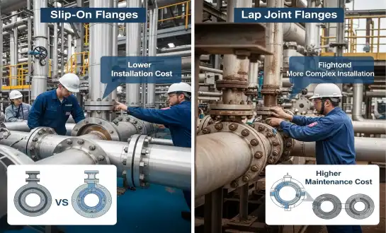 Lap Joint vs Slip-On Flanges: Cost and Maintenance Considerations for Plant Managers